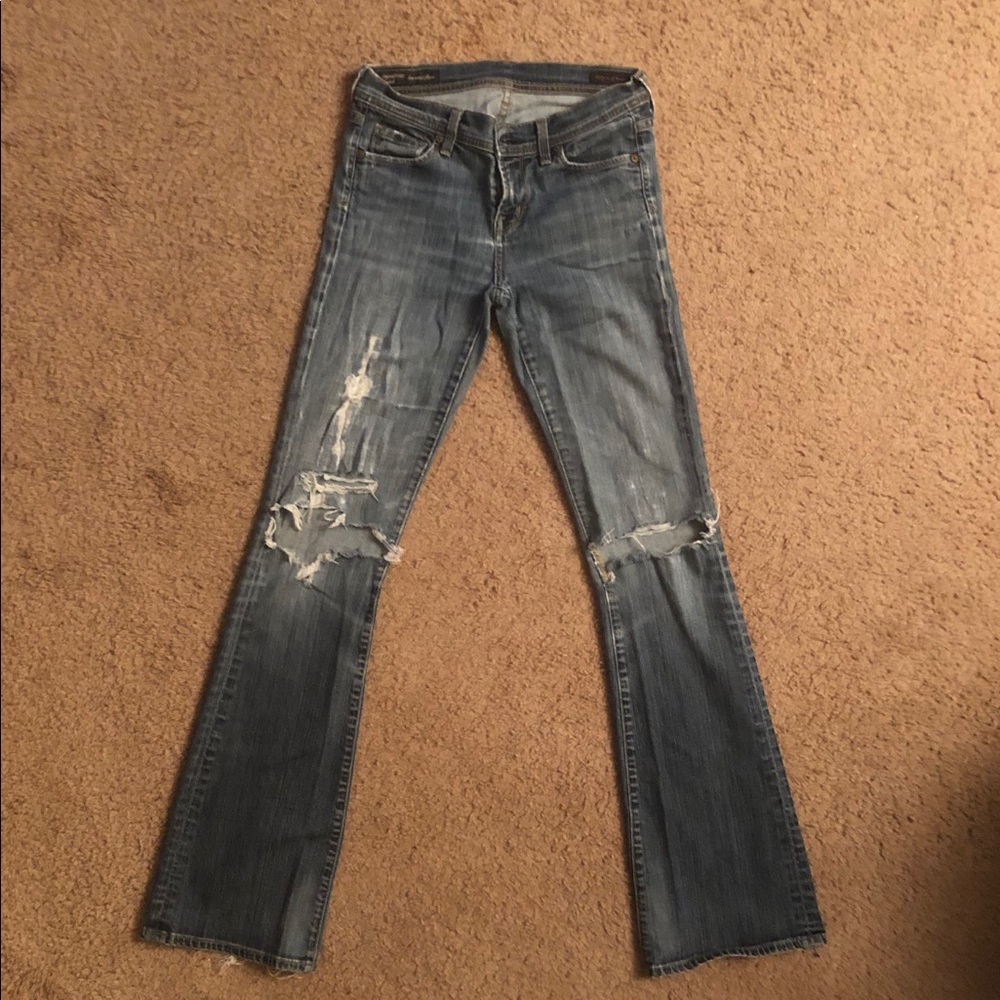 Citizens Of Humanity Boot Cut Rip Jeans